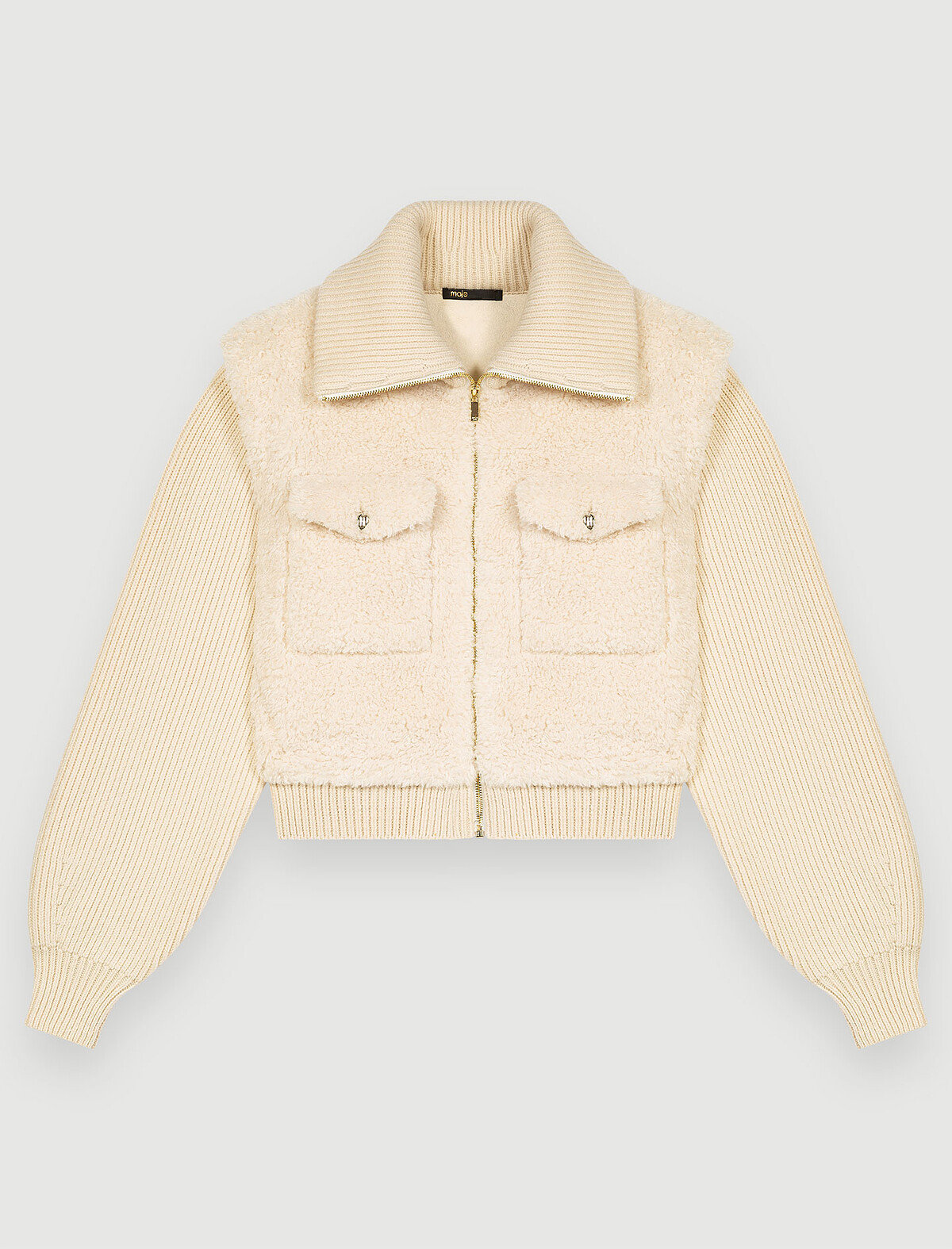 Maje 針織拼接外套，NT16,490。