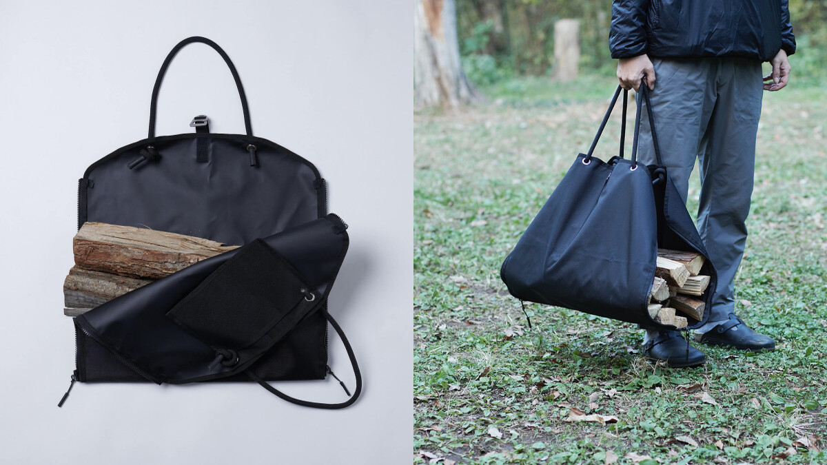 專業攜柴袋也能化為日用道具。