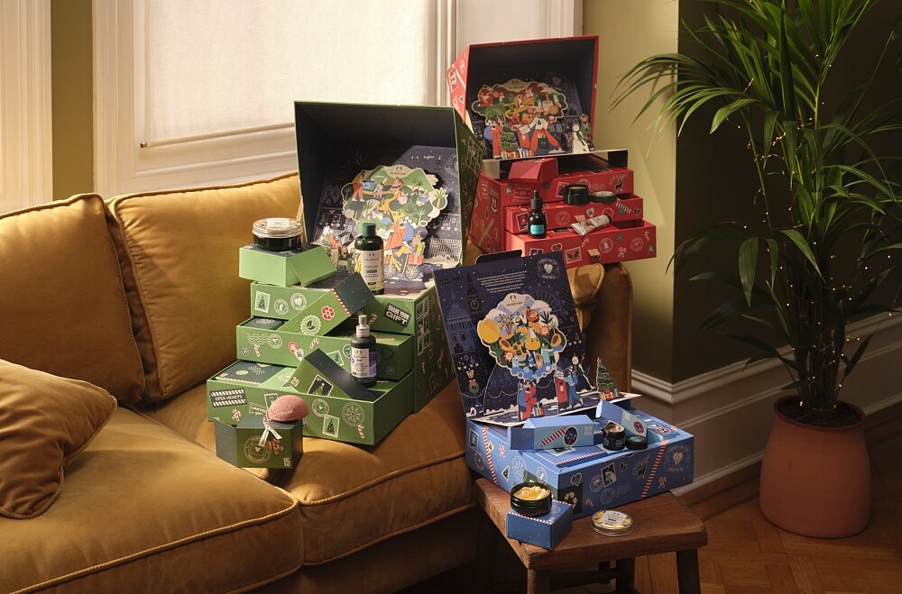 The Body Shop聖誕奇蹟倒數月曆三款都是和社區公平交易合作夥伴一起完成。