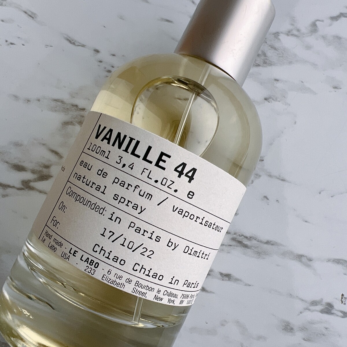 Le Labo城市限定香水巴黎44(Vanille 44)。