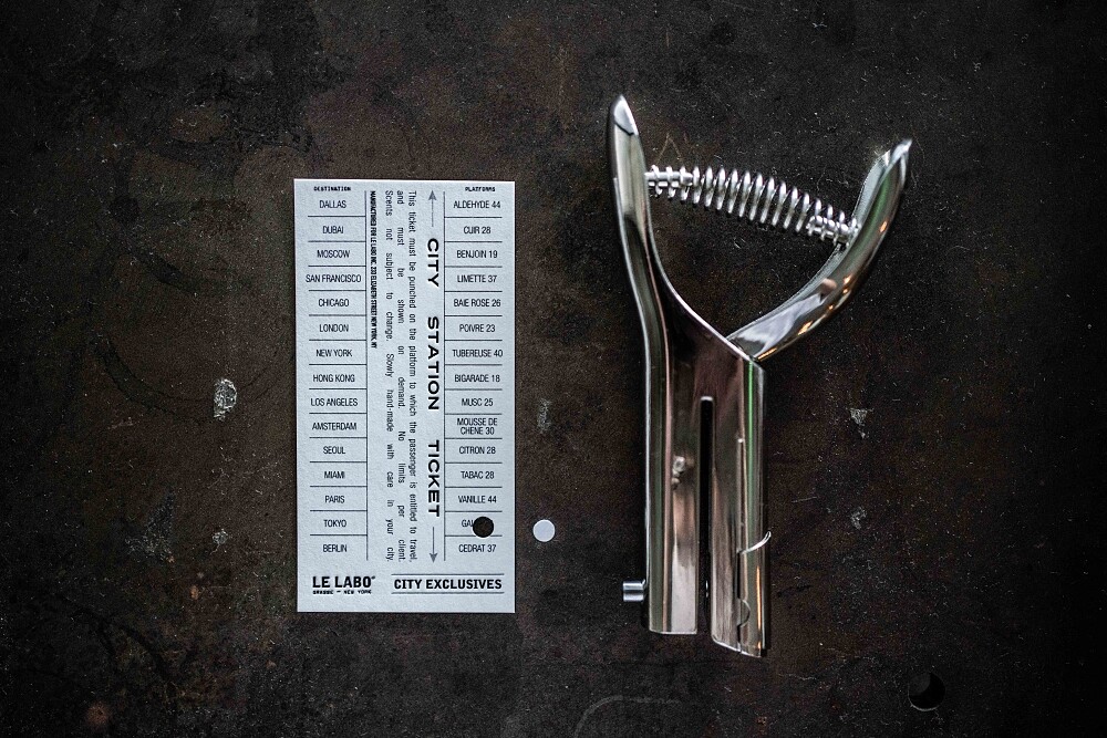 Le Labo 2022城市限定車票卡。