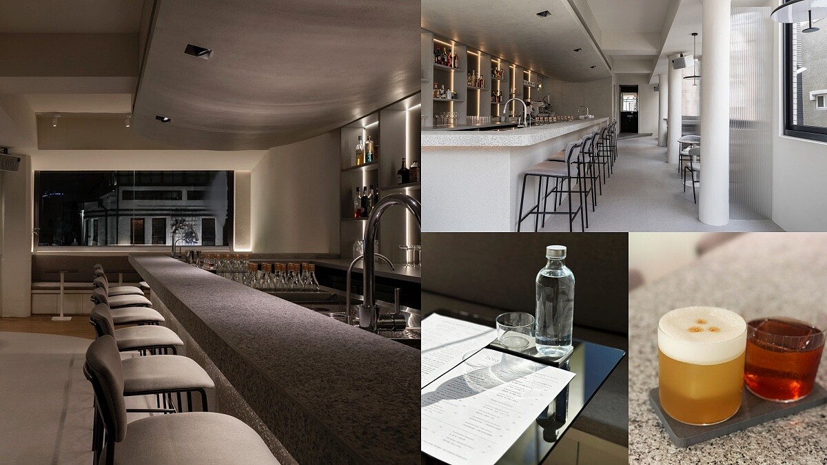 台南酒吧「Hērá」灰白色調顛覆想像!複合式幻變空間中品嚐調酒甜點,新美街微醺新推薦