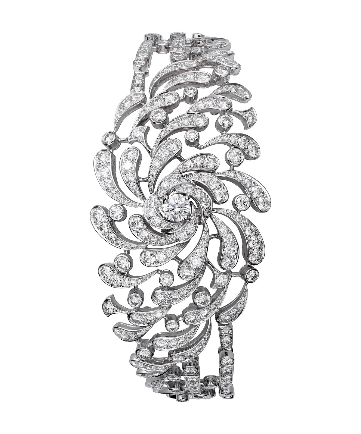 卡地亞頂級珠寶系列DALHIA花卉造型鑽石手環（林青霞穿搭同款）