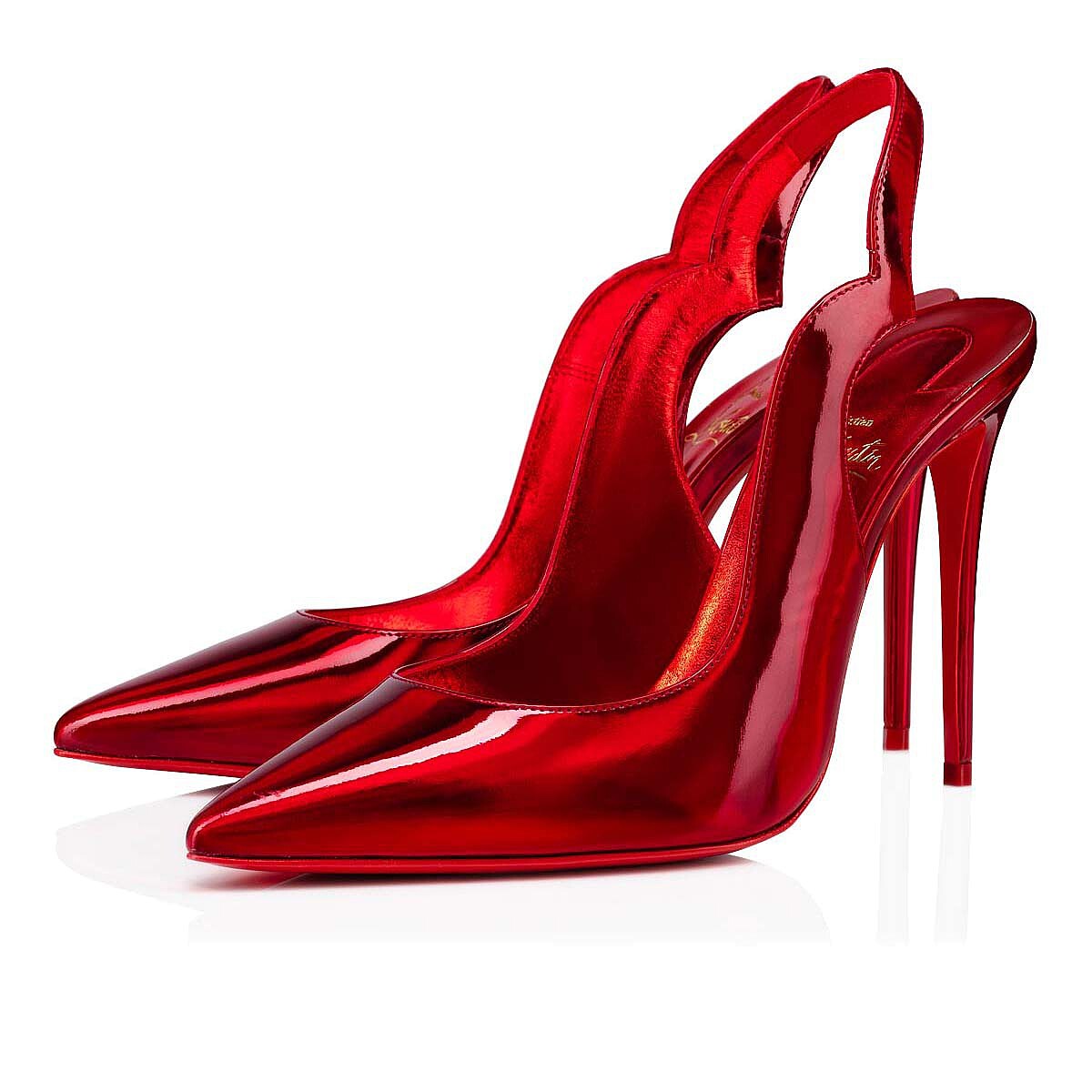 Christian Louboutin Hot Chick Sling金屬紅，NT$29,500