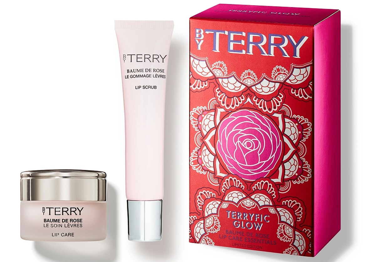 BY TERRY經典玫瑰護唇天后組(潤澤唇部去角質15g、潤澤護唇霜10g)，NT2,150