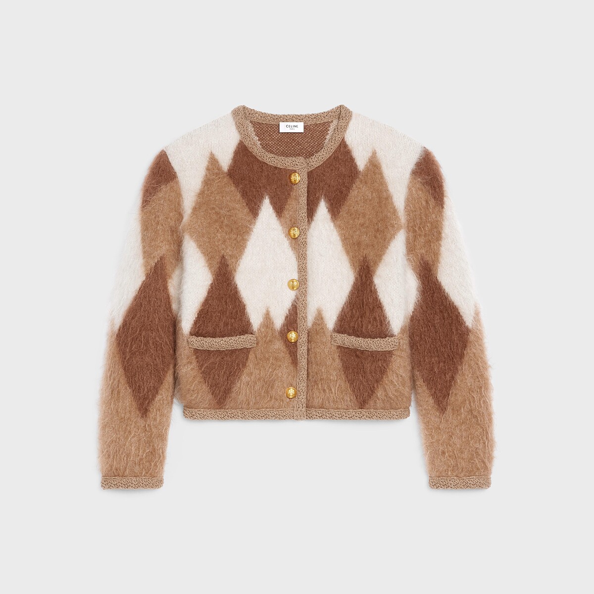 CELINE 排釦印花開襟夾克，價格店洽。