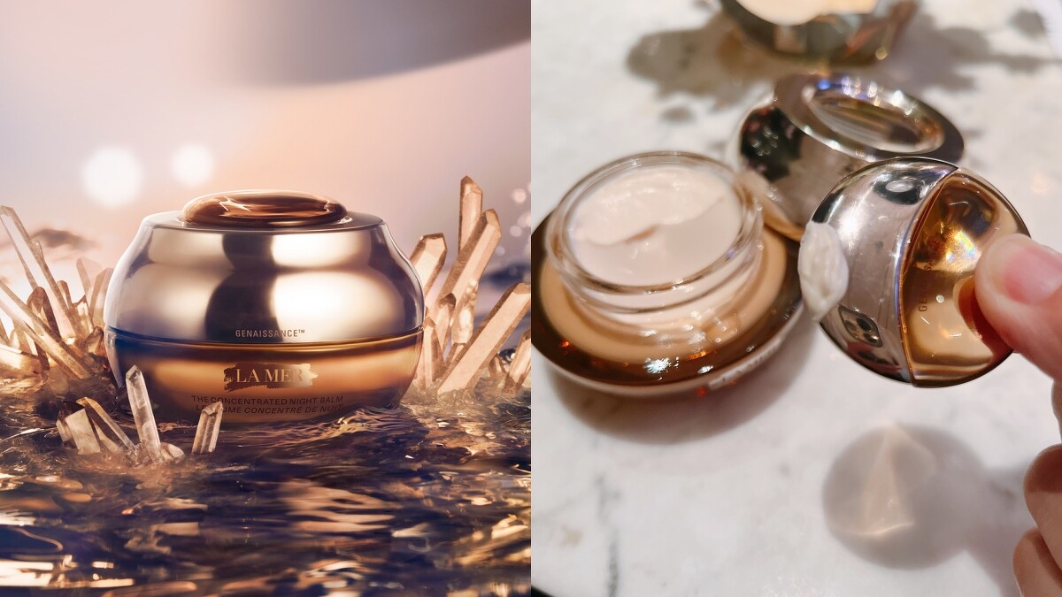 海洋拉娜創世紀原晶夜間修護凝萃50ml，NT28,000。蓋子上就附有小片按摩板，可用來取用乳霜並直接用來按摩。