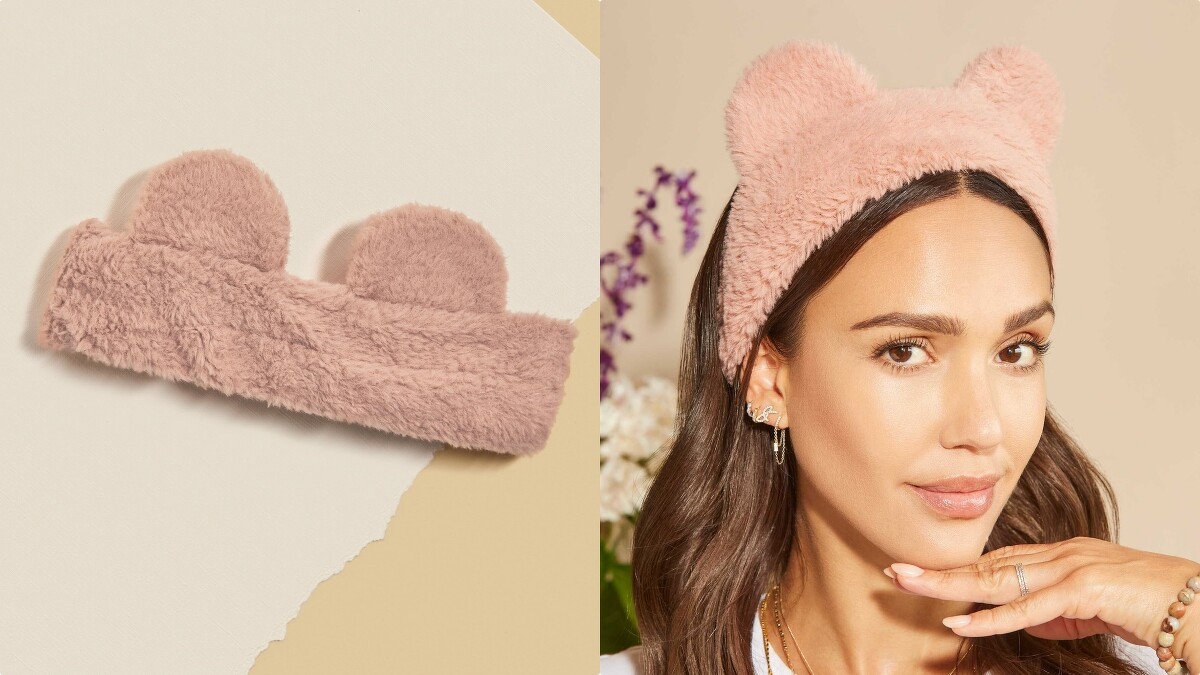 Honest誠實絨毛泰迪髮帶(粉甜/米白/萌黑)，NT250