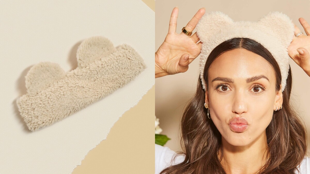 Honest誠實絨毛泰迪髮帶(粉甜/米白/萌黑)，NT250