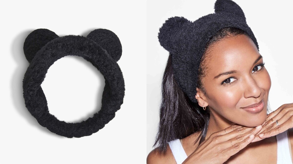 Honest誠實絨毛泰迪髮帶(粉甜/米白/萌黑)，NT250