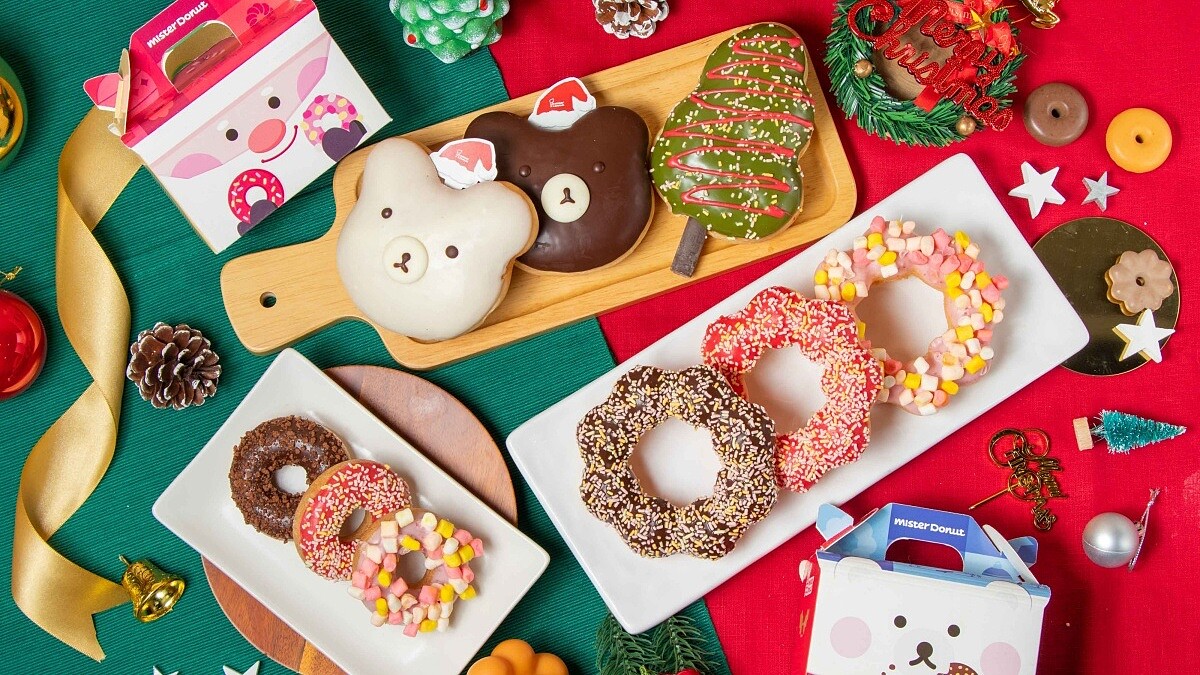 聖誕樹變甜甜圈！Mister Donut推7款耶誕限定造型超萌登場