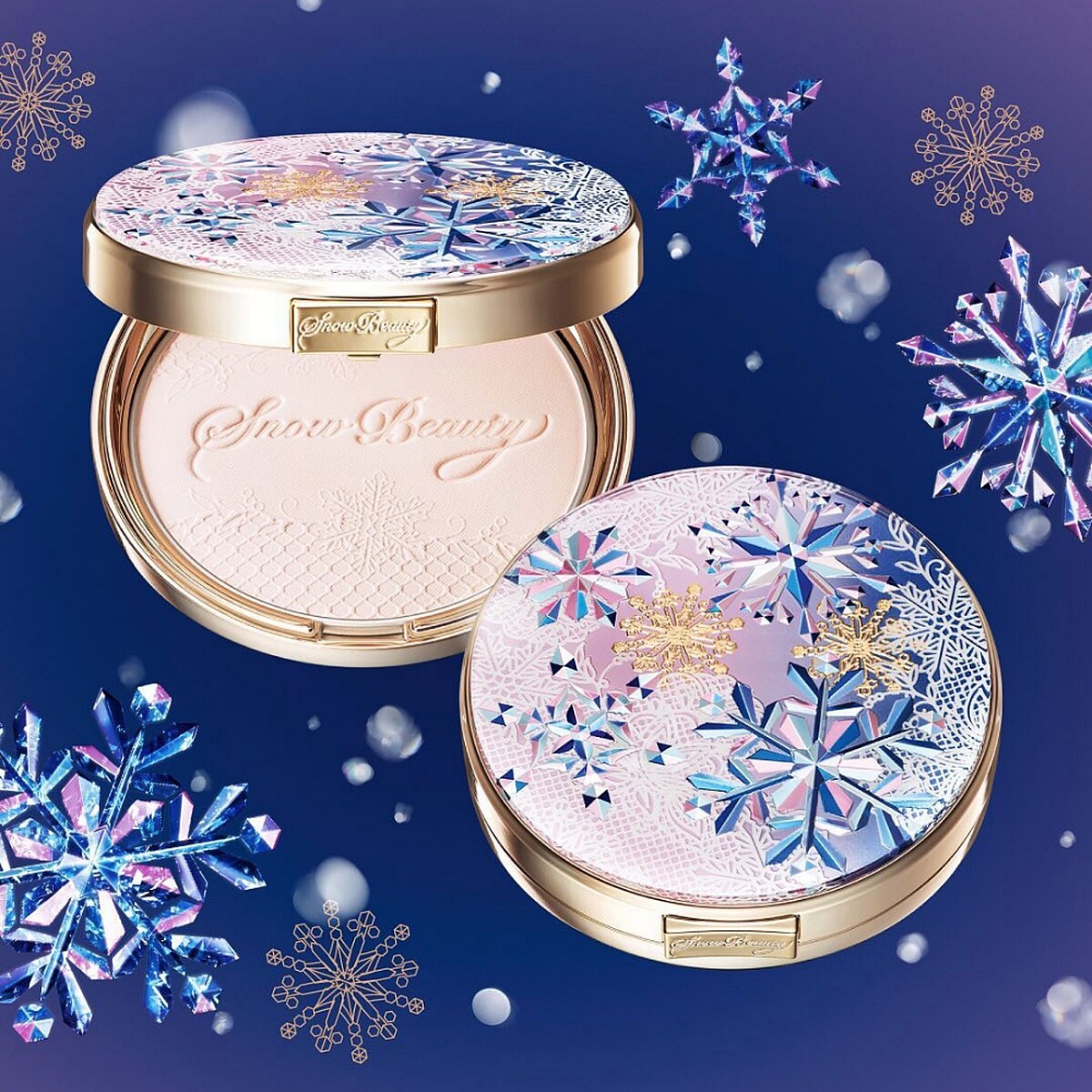 MAQuillAGE心機彩粧雪花香氛魔法盒2022布魯塞爾限定版情境圖。