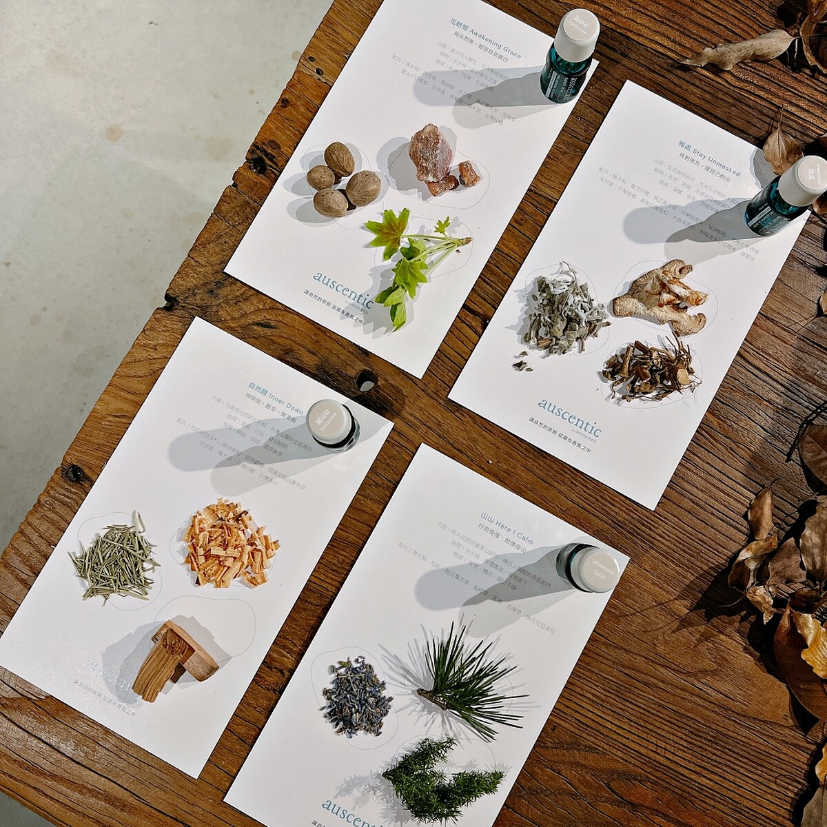 auscentic奧森青目前的香氣選擇。