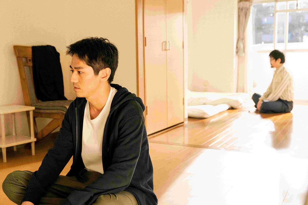 永山絢斗在《還有愛的日子》與妻子的瘖啞前夫(砂田原子,後)「對談」的戲,感動無數觀眾