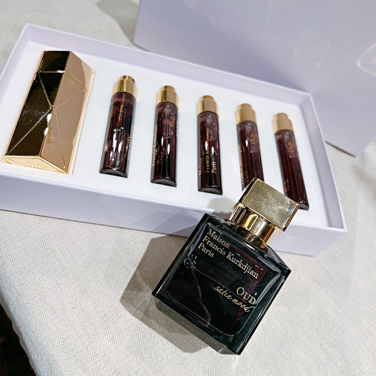 Maison Francis Kurkdjian(MFK) OUD Satin Mood絲緞情懷淡香精華麗之巔旅行組11ml*5，NT7,980