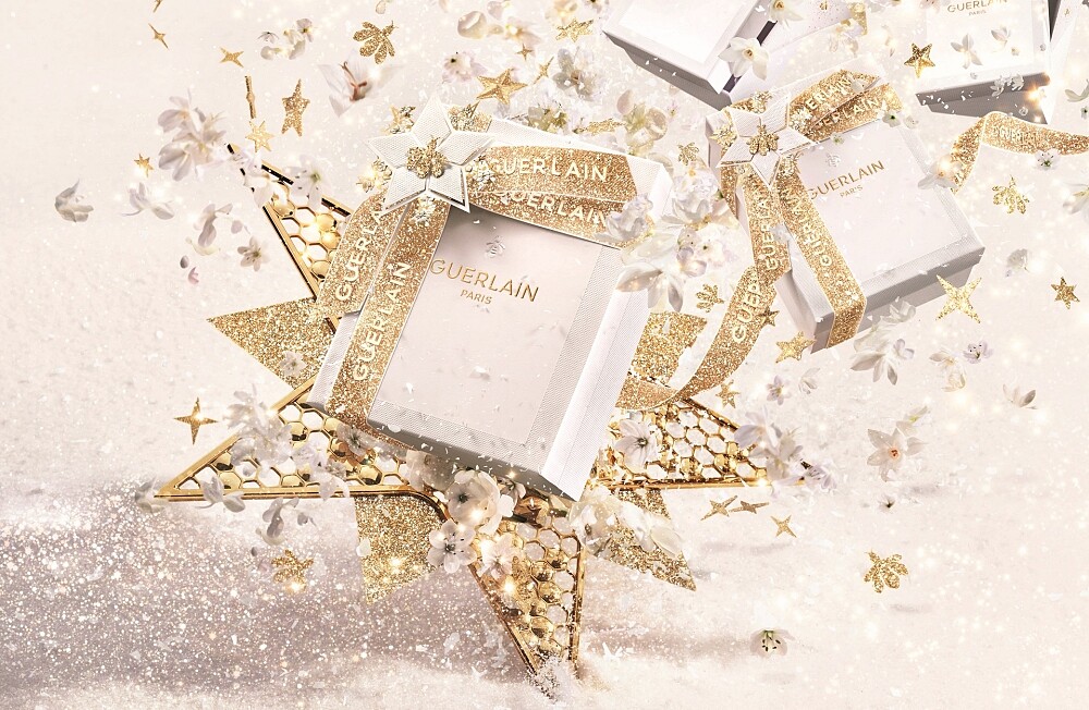 2022法國嬌蘭流金星燦聖誕限定禮盒包裝視覺圖。