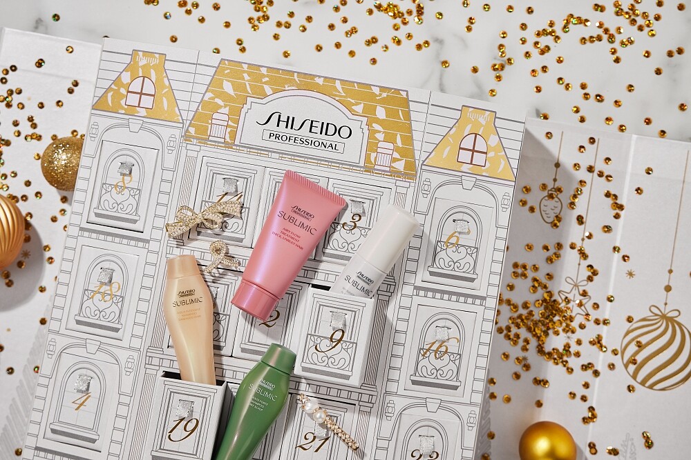 資生堂專業美髮x vacanza金璨聖誕倒數禮盒情境圖。