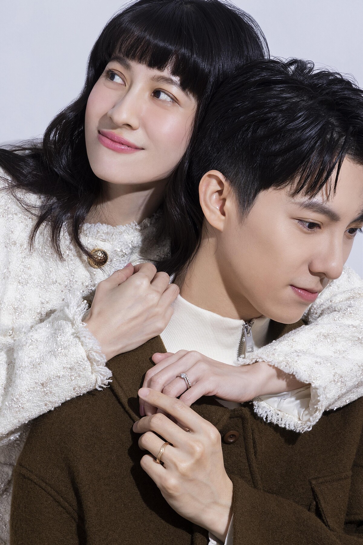 Kelano訂婚鑽戒、Hatur玫瑰金結婚對戒。