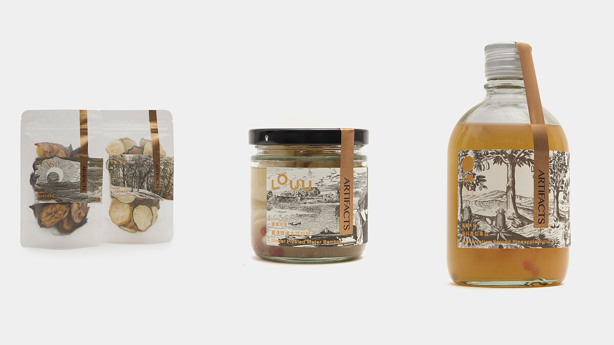 天然蔬果乾、薑漬鹽膚木茭白筍、香料鳳梨果露。