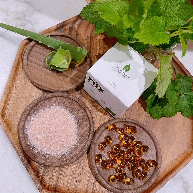 nix天然漱口濃縮晶萃成份示意。