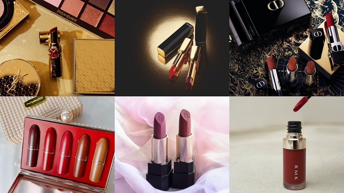 2022聖誕彩妝唇彩9品牌、18品項盤點！限定色選、特殊雕刻⋯年末必收