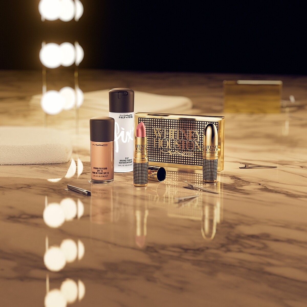 M&middot;A&middot;C X Whitney Houston聯名系列產品形象照。