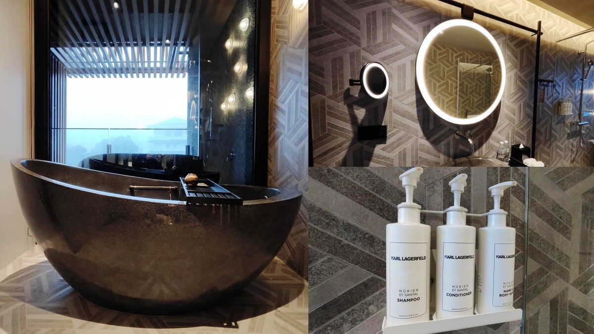 浴室、蛋形浴缸、備品一覽