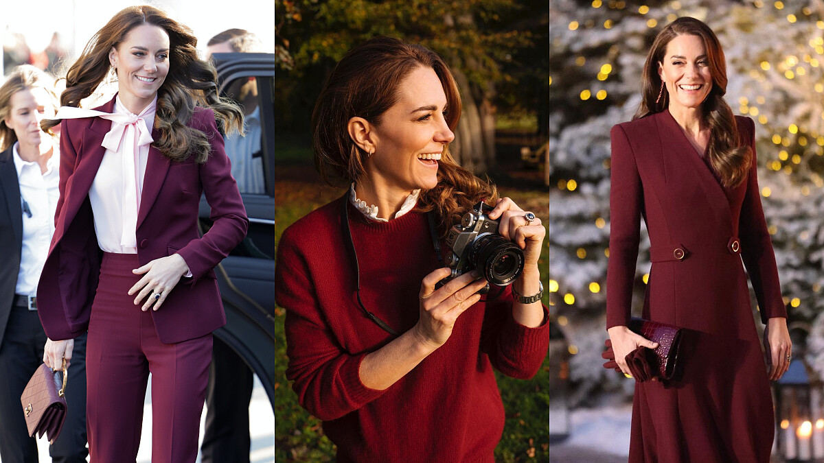 靠凱特王妃Pantone 2023萬歲洋紅色穿搭範本完勝春年！10套時髦紅色穿搭盤點