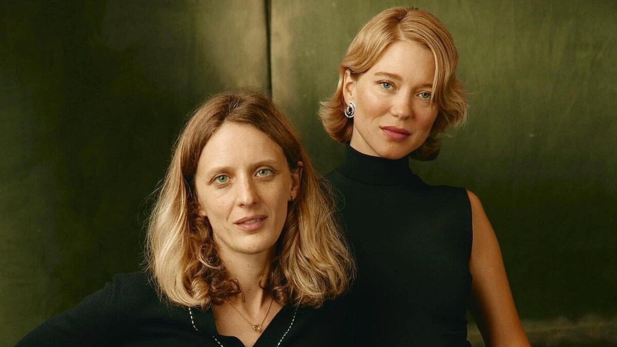 《美好的早晨》導演米雅韓桑露芙（左）與女主角蕾雅瑟杜（右）。