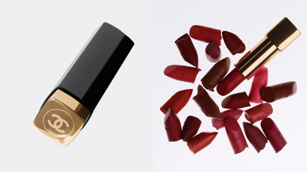 香奈兒超炫耀的絲絨唇膏情境照。