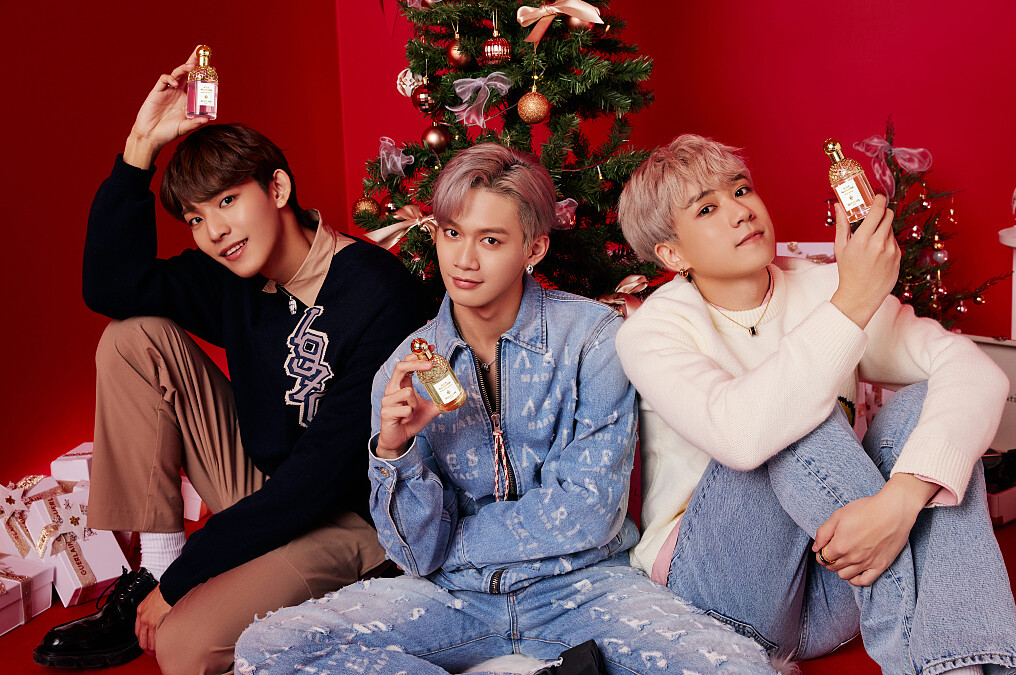 煥鈞/嬌蘭花草水語仲日紅榴淡香水、子翔/嬌蘭花草水語陽光甜橘淡香水、祖安/嬌蘭花草水語晨霧玫瑰淡香水。