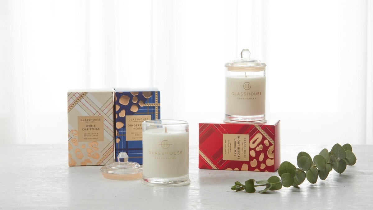 澳洲GLASSHOUSE聖誕限定組合香氛蠟燭3入組180g，優惠價NT$1,695。