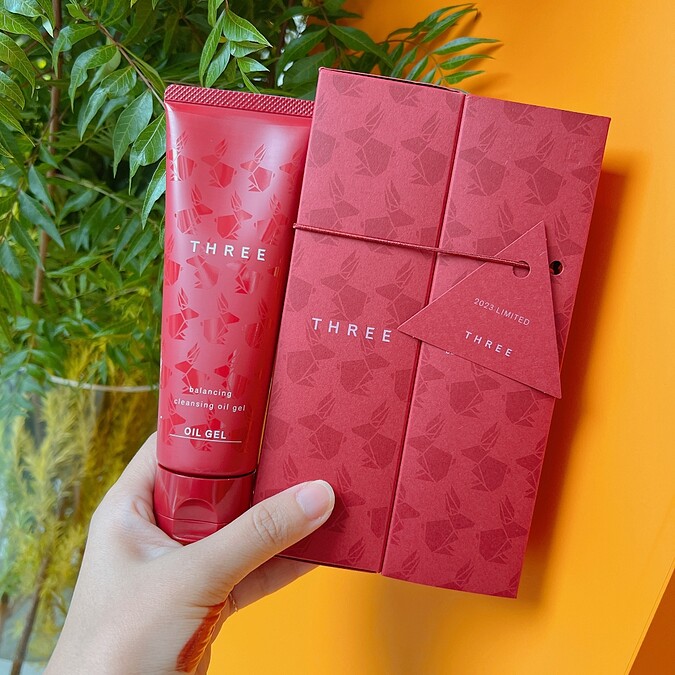 THREE平衡潔膚組兔年限定版實品。