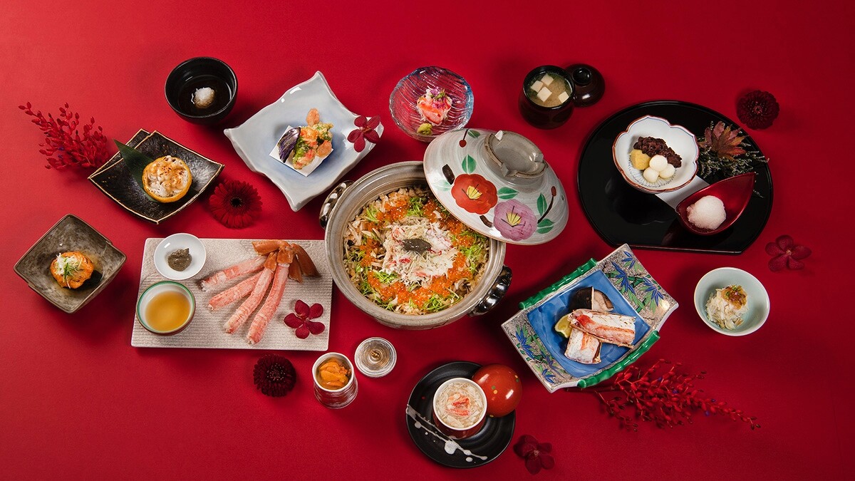 「辰壽司・割烹・會席」推出日本兩大名蟹會席料理。