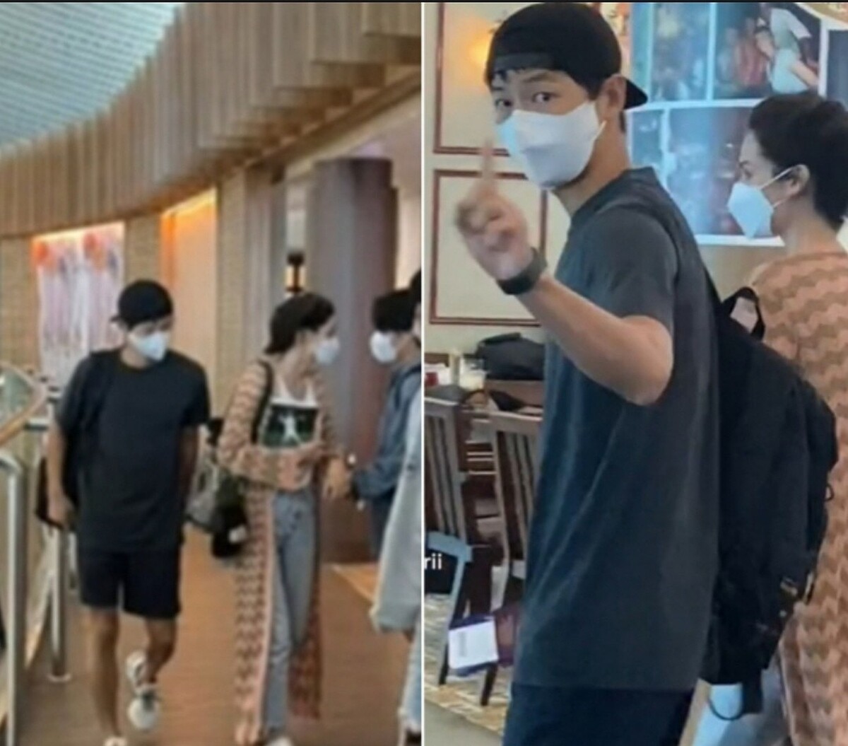 宋仲基與Katy在國外被拍(網友提供)