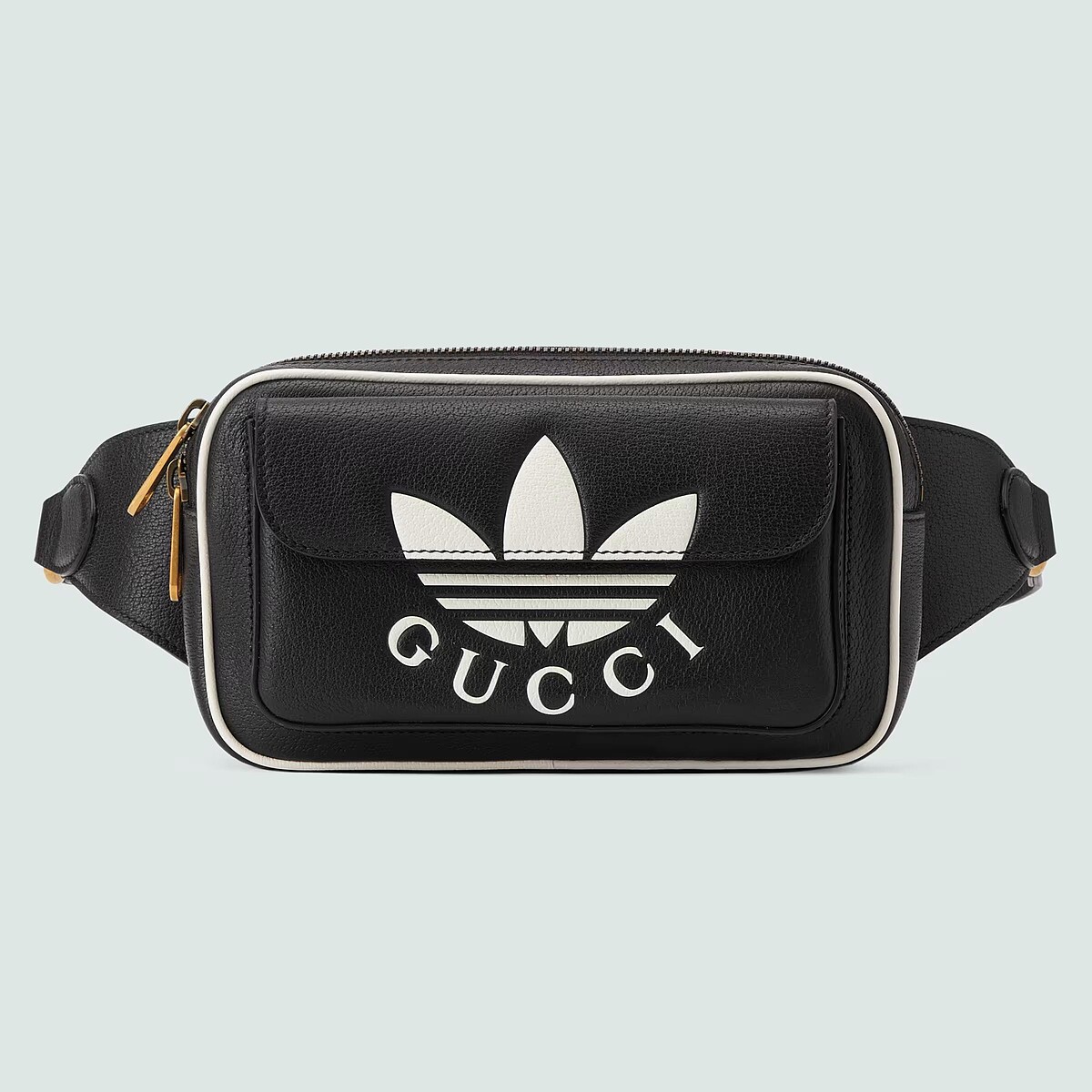 adidas x Gucci聯名系列黑色腰包，$65,900