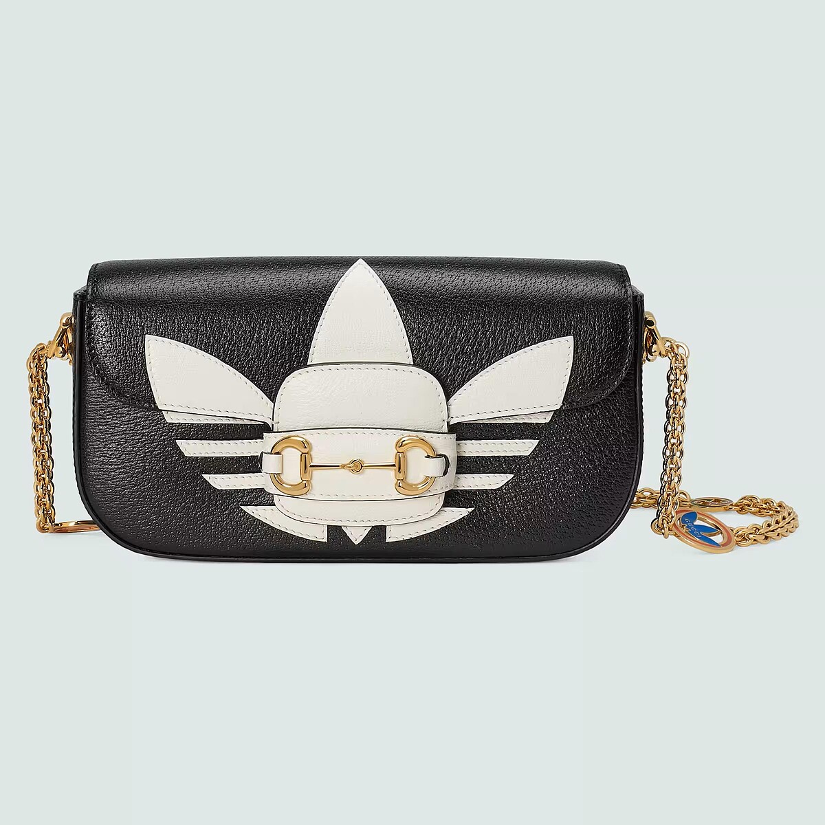 adidas x Gucci聯名系列Horsebit小型黑色肩背包，$112,300