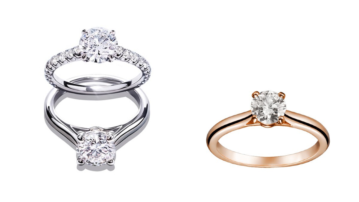 1895系列鑽石戒指。