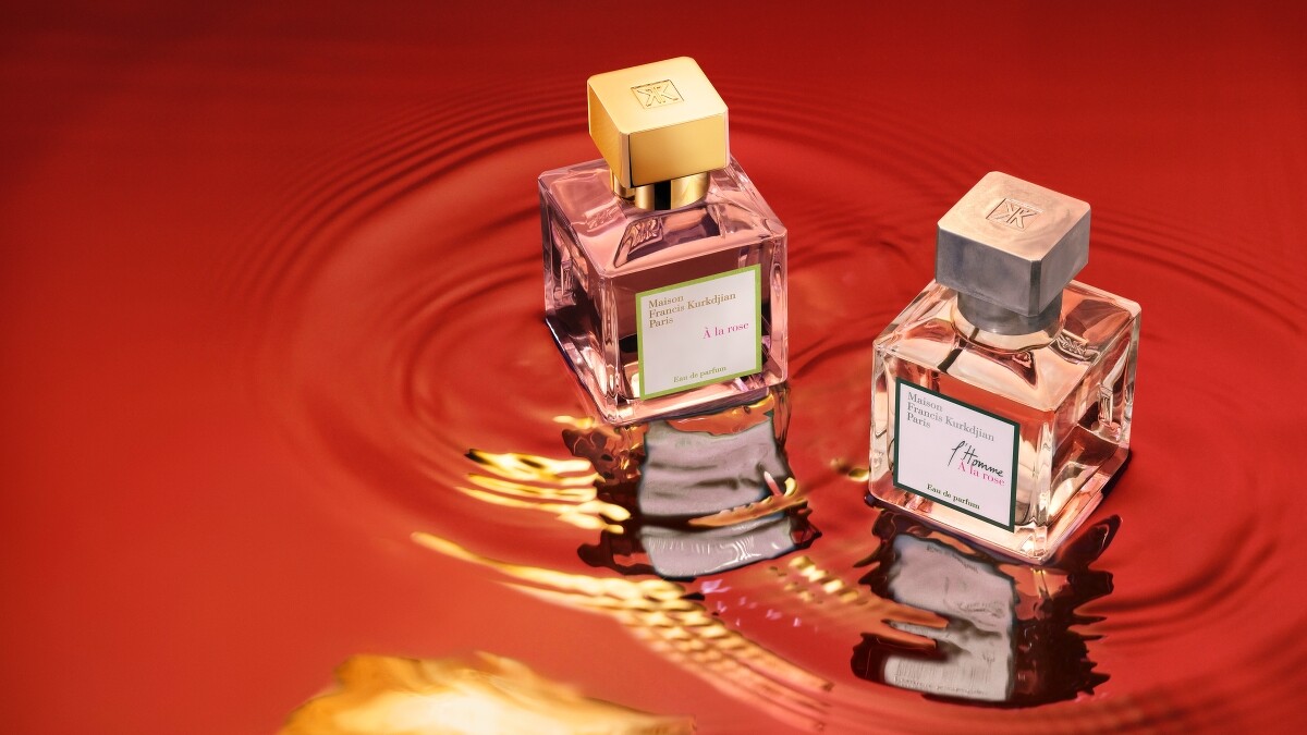 Maison Francis Kurkdjian(MFK)月光水兔年形象圖À la rose愛戀玫瑰淡香精、À la rose紳士玫瑰淡香精。