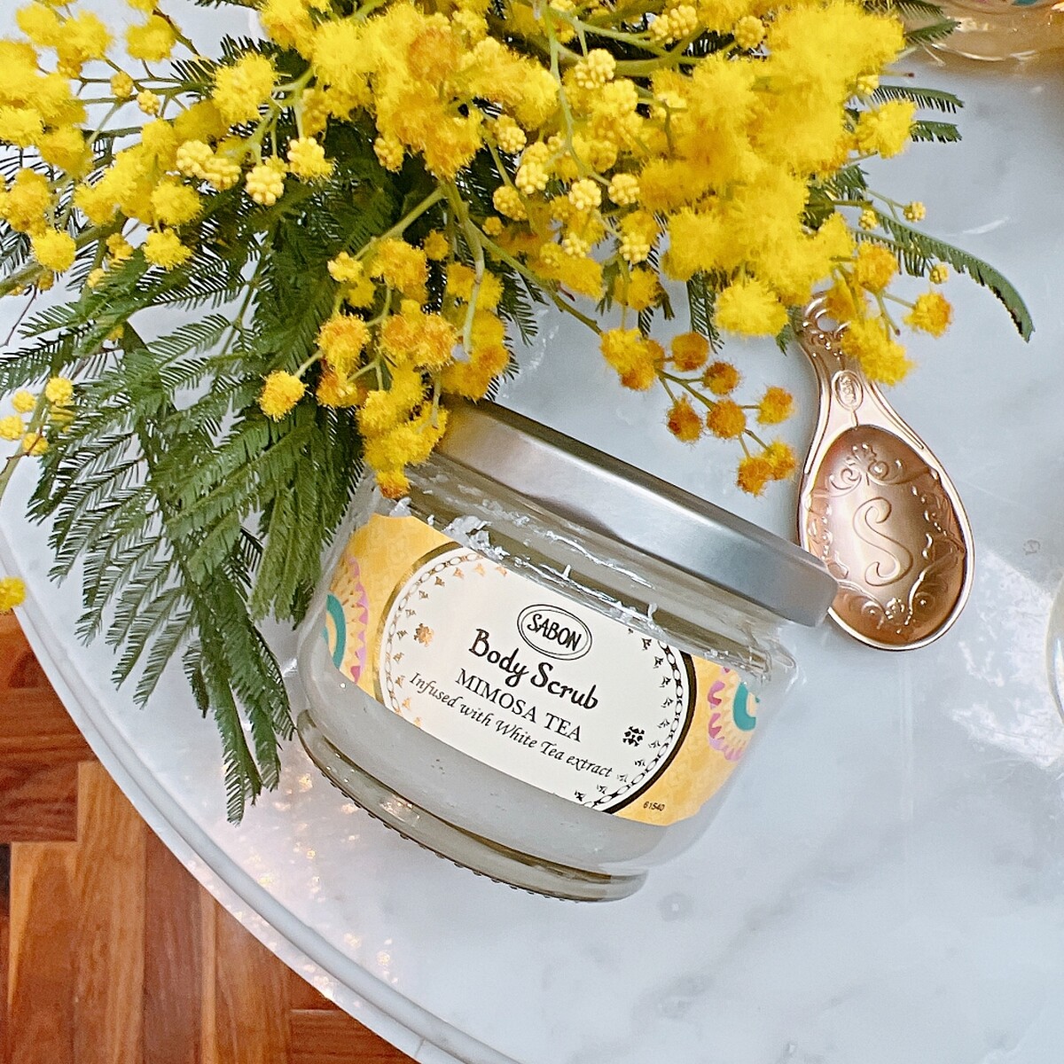 SABON茗金合歡身體磨砂膏320g，NT1,480