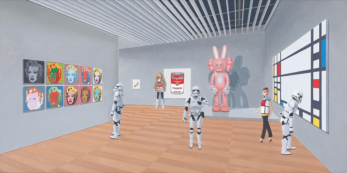 國璽藝術曹文瑞《似曾相視》油彩&bull;麻布，60&times;120 cm，2022年。