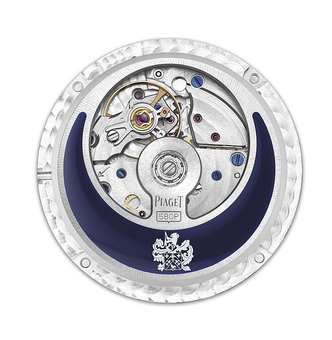 伯爵自製580P自動上鍊月相顯示機芯_背面圖