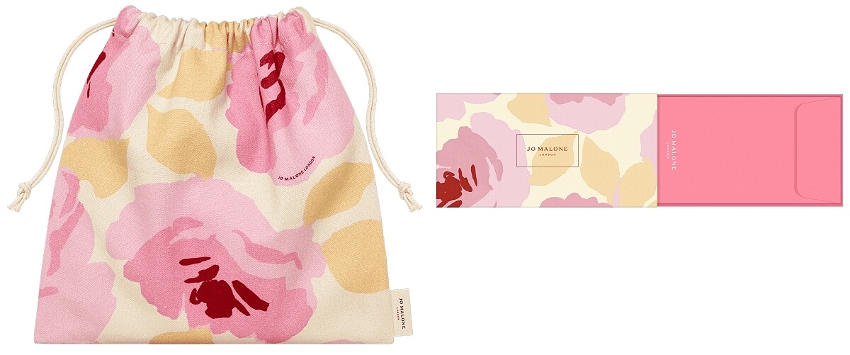 Jo Malone London 2023玫瑰花語系列滿額印花束繩袋與紅包袋。