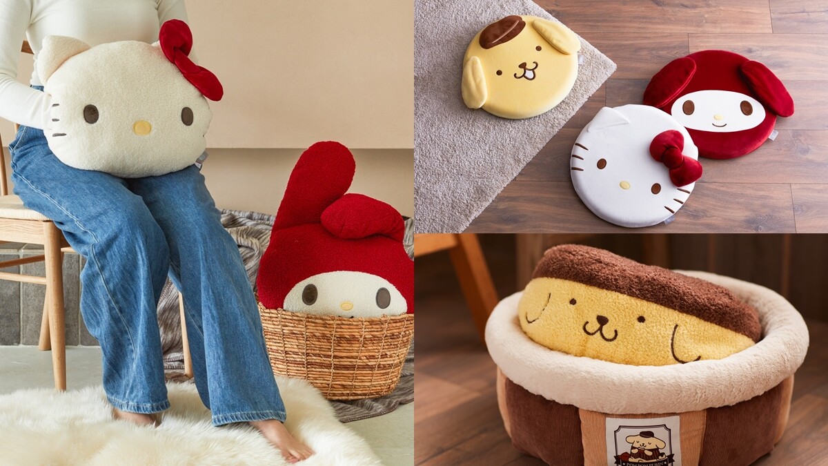 Hello Kitty、美樂蒂溫暖你雙手！HOLA首度聯名三麗鷗，63件家居小物超討喜，布丁狗寵物床萌翻
