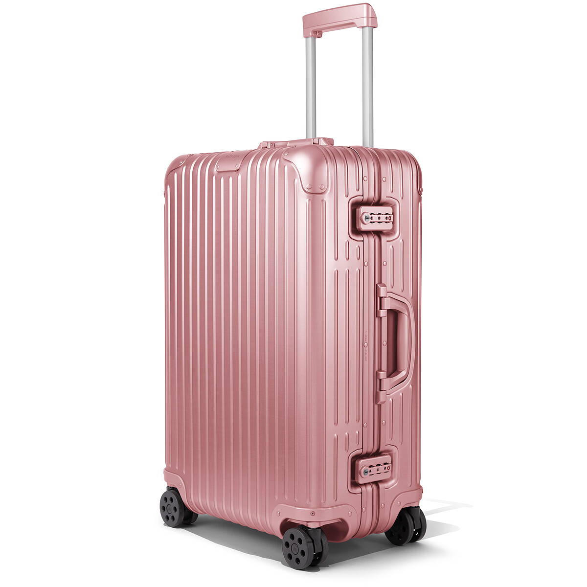 RIMOWA Original Check-In M Quartz 玫瑰水晶粉色行李箱,NT49,200。