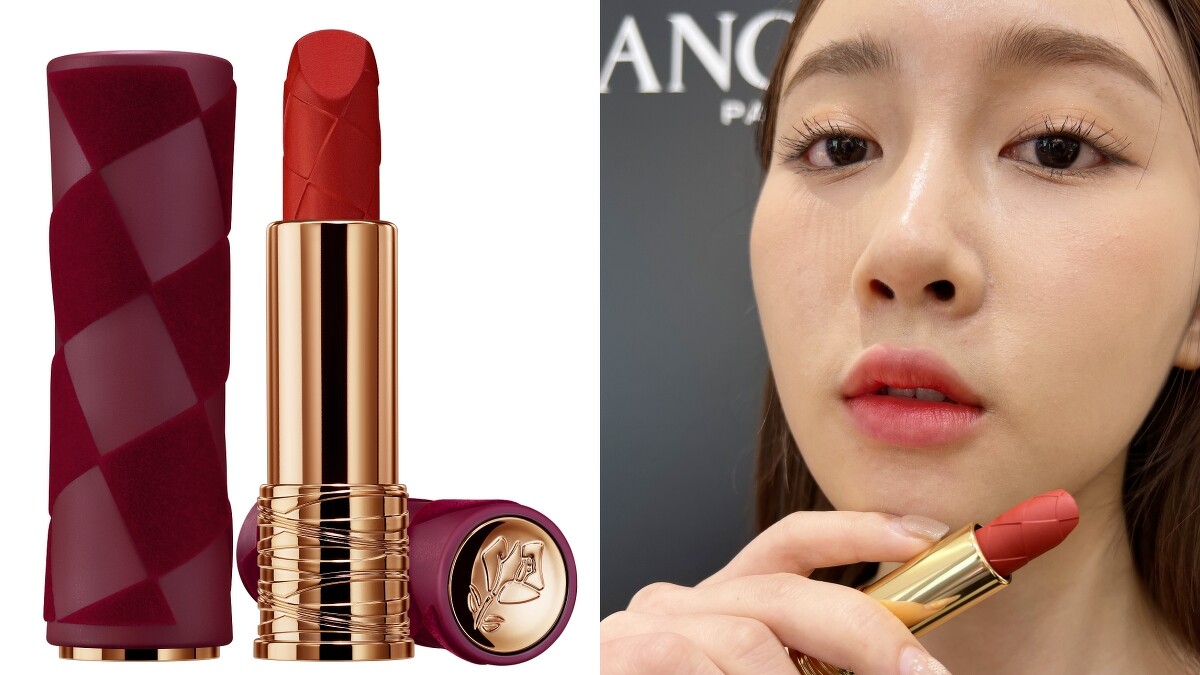 蘭蔻絕對完美柔霧唇膏2023情人節限定#196實擦試色。