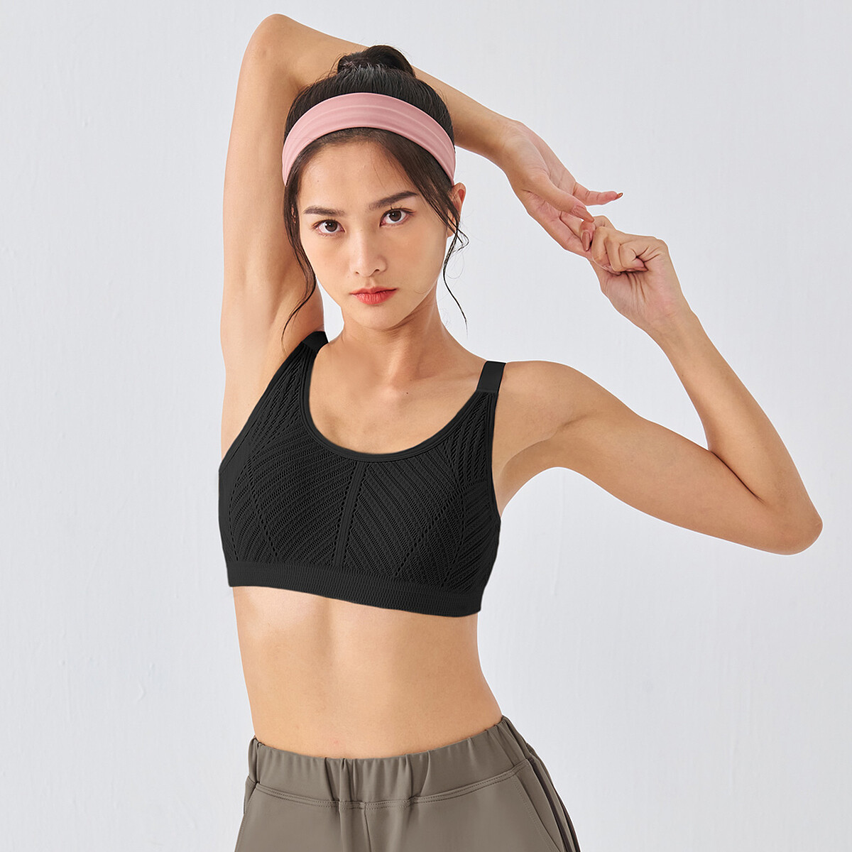 A++活力自在簡約可調肩帶舒適BRA （黑）