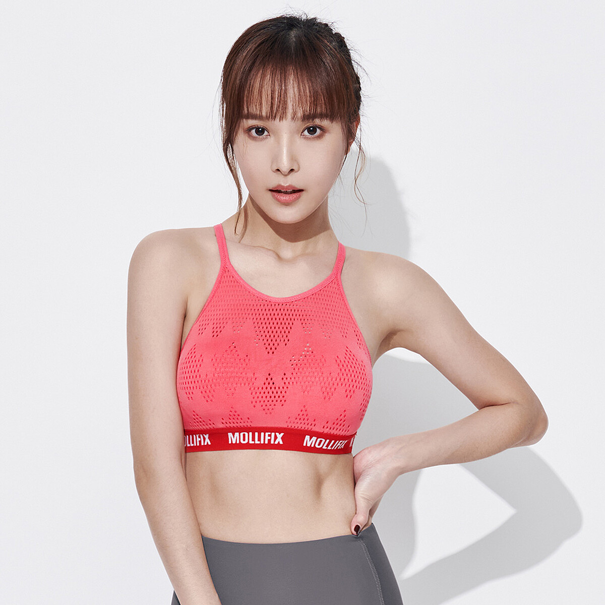 A++美背細肩帶呼吸BRA（珊瑚橘）