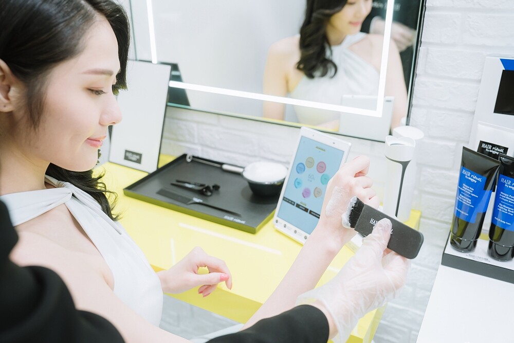 Sisley台北101旗艦店Hair RItuel頂級髮肌體驗區。