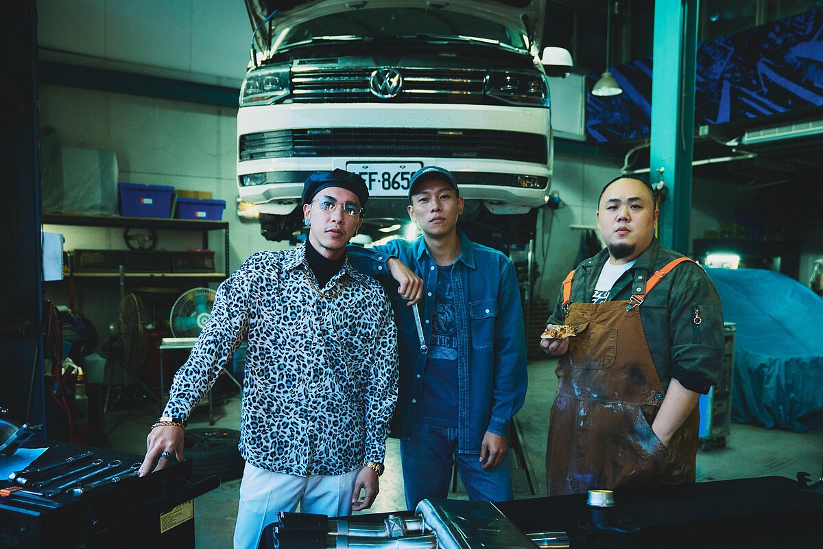 頑童MJ116首登大銀幕演出《速命道》,左起小春 Kenzy、瘦子E.SO、大淵 MUTA